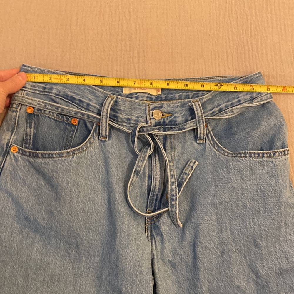 LEVI’S XL STRAIGHT Classic Blue Wide-Leg Women Premium Jeans. Size W28  L31 - Picture 8 of 12